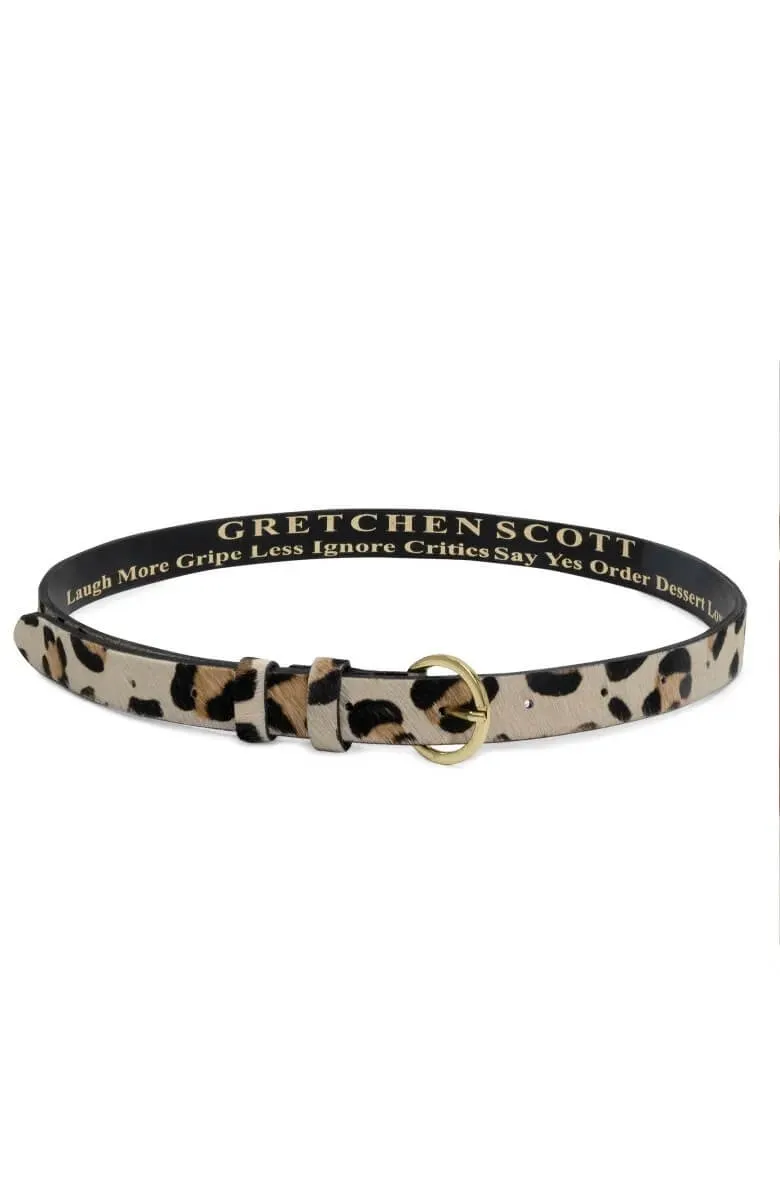 1 or 2 Inch Belted Bliss - Leopard modern edge
