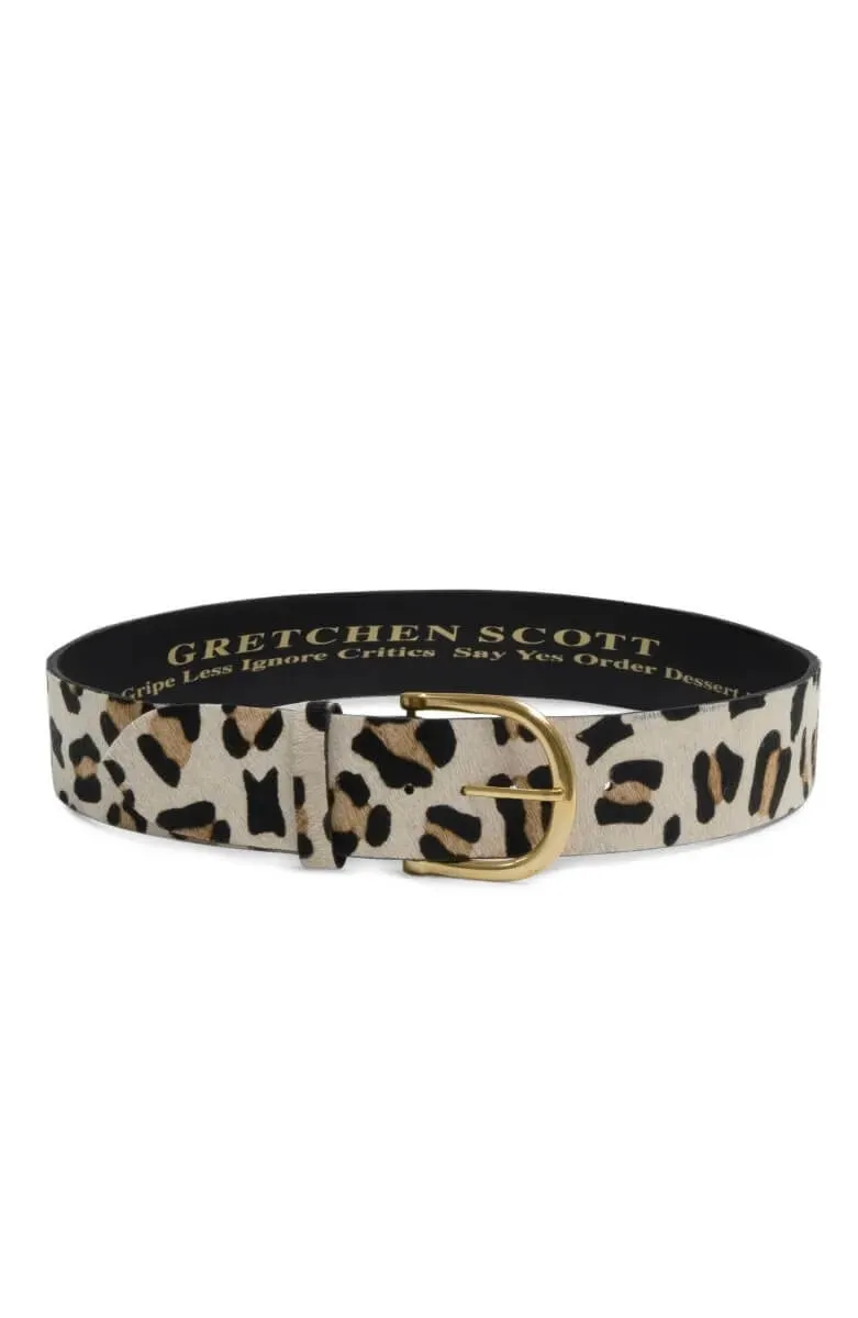 1 or 2 Inch Belted Bliss - Leopard modern edge