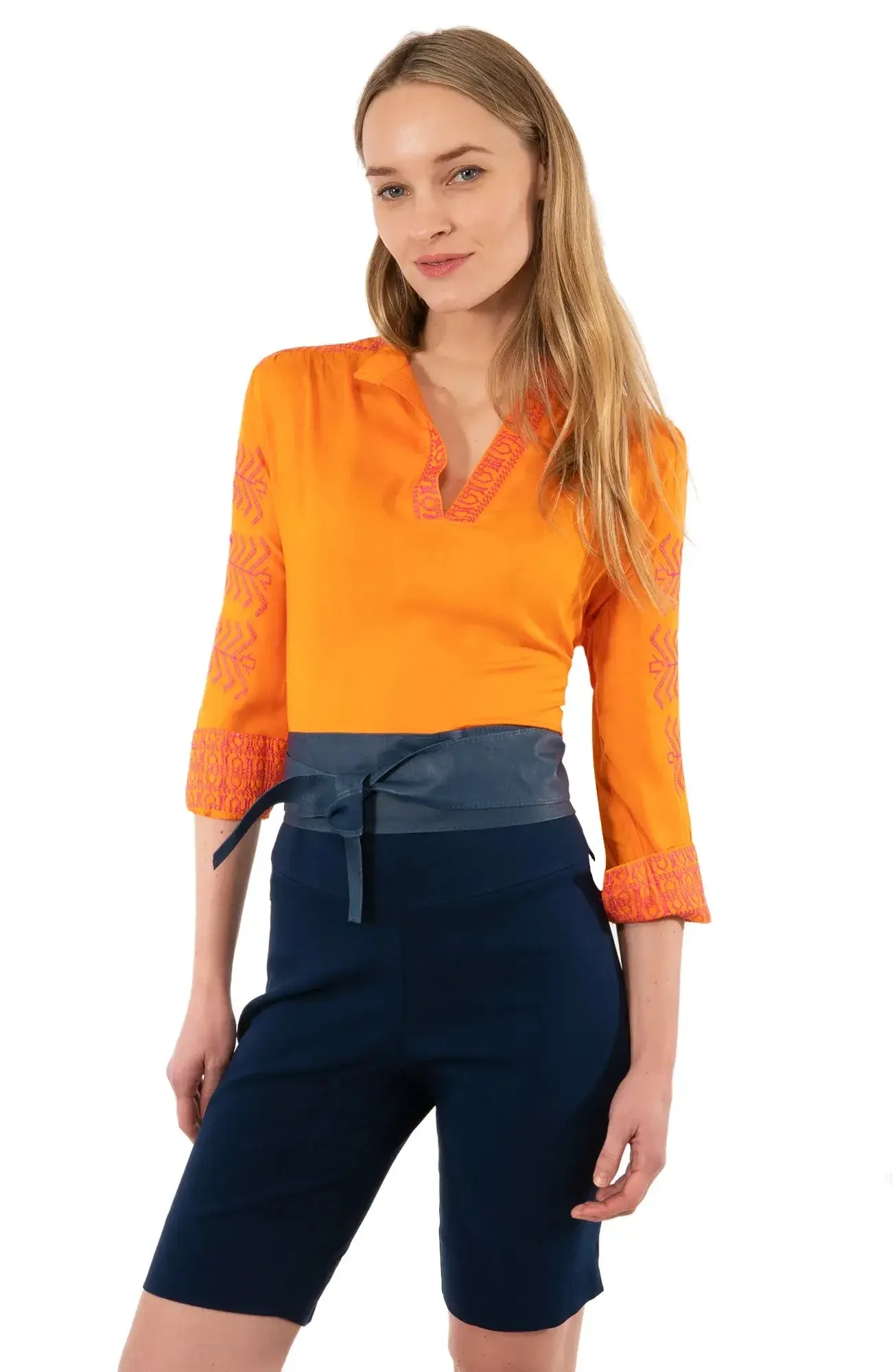 Adjustable Obi Leather Wrap Around Belt detail focus