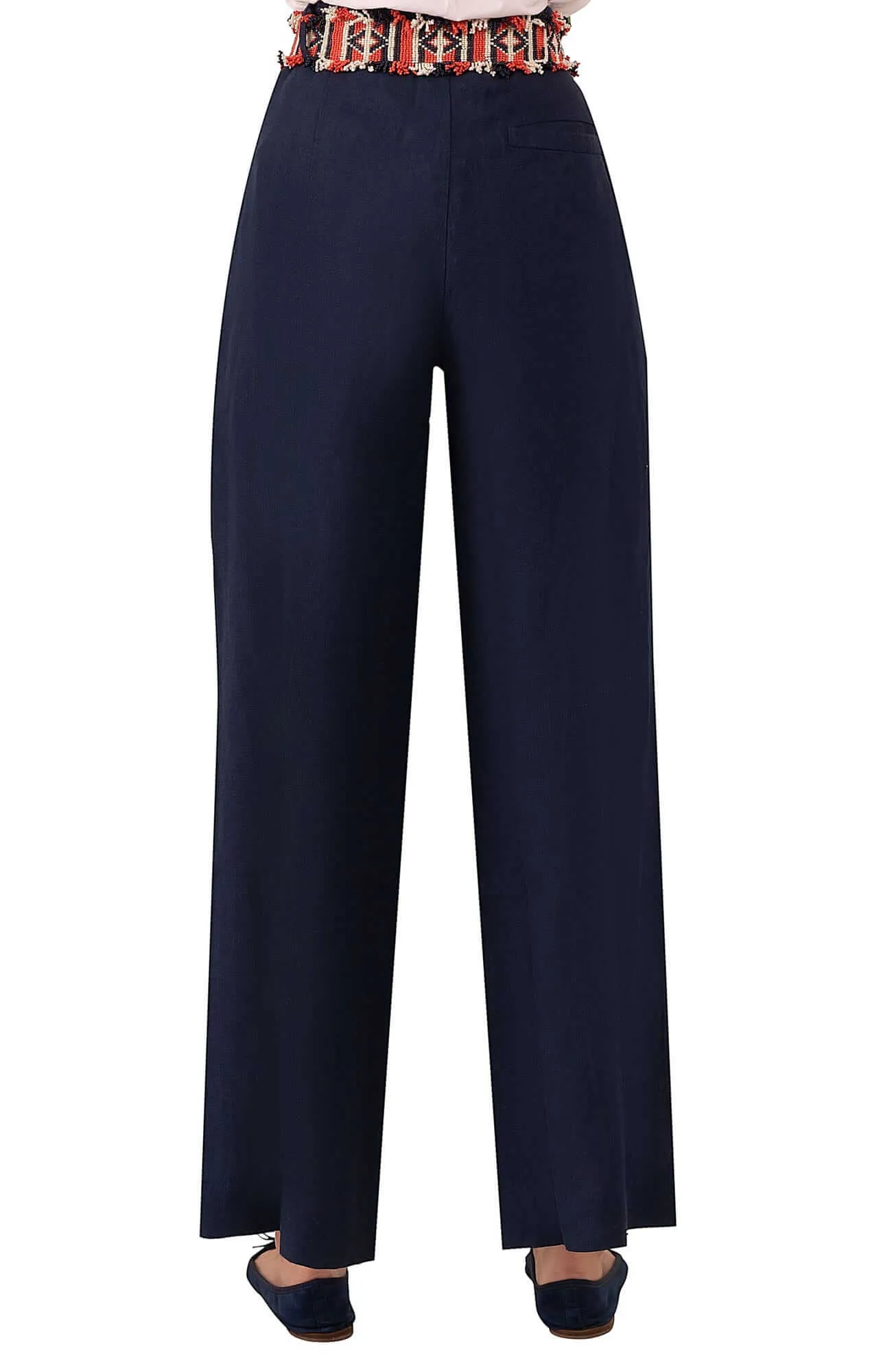 Bacall Linen Trousers - La Di Da retro pants