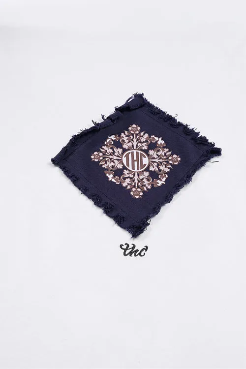 Baroque Flower Oversized Tee loose comfort