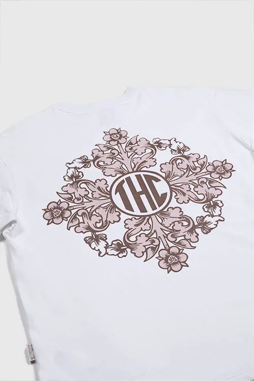 Baroque Flower Oversized Tee loose comfort