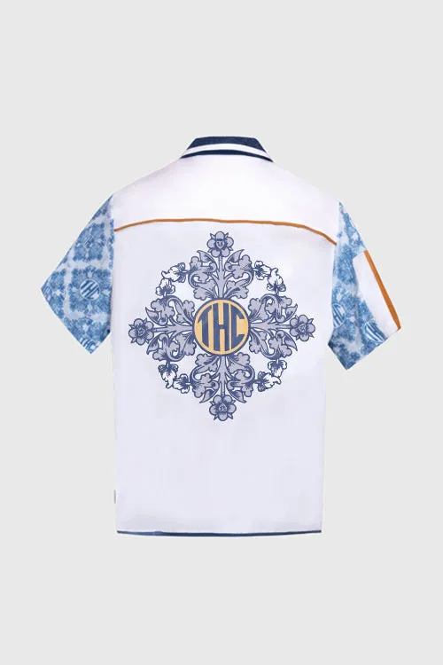 Baroque Pattern Oversized Shirt team uniform