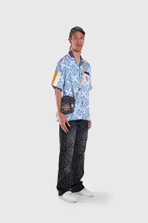 Baroque Pattern Oversized Shirt team uniform