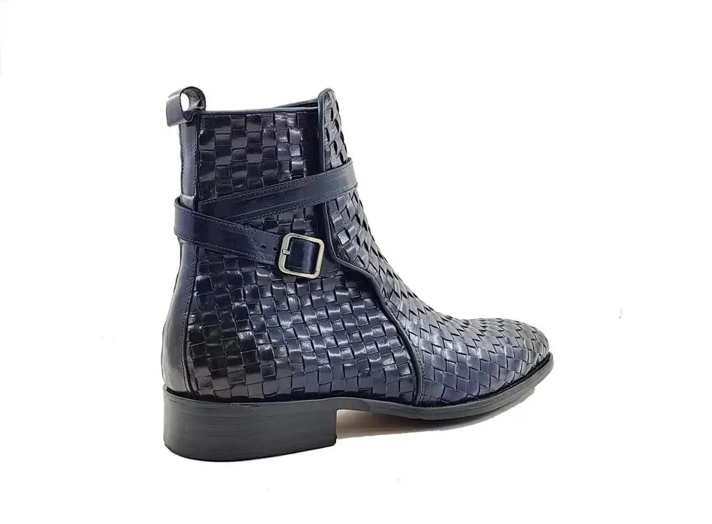 Basket Weave Calfskin Buckle Boot urban gear