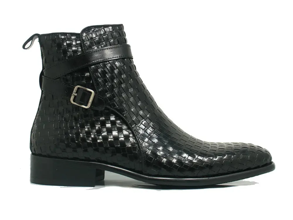 Basket Weave Calfskin Buckle Boot urban gear