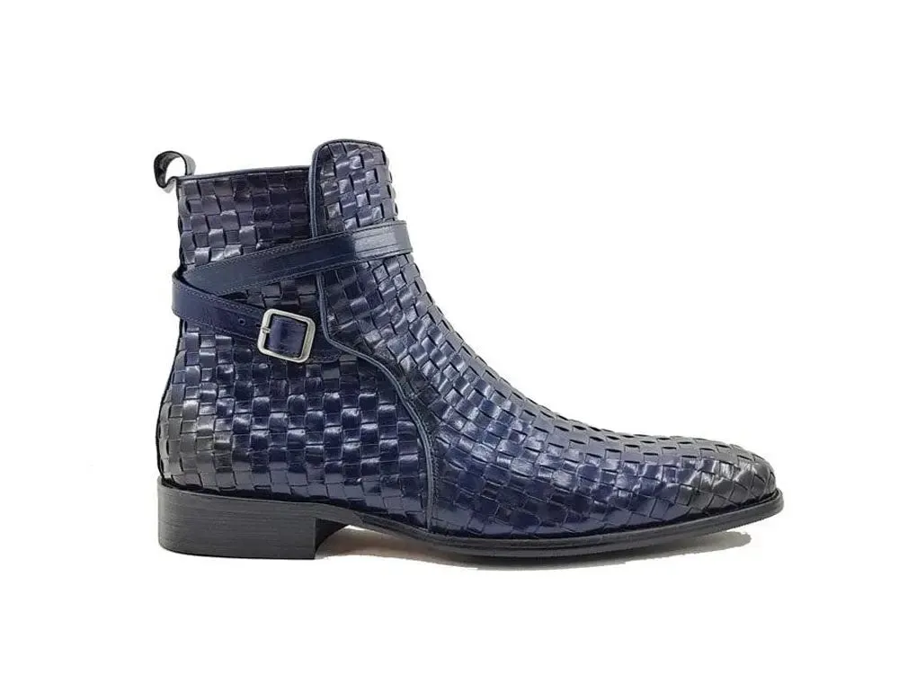 Basket Weave Calfskin Buckle Boot urban gear