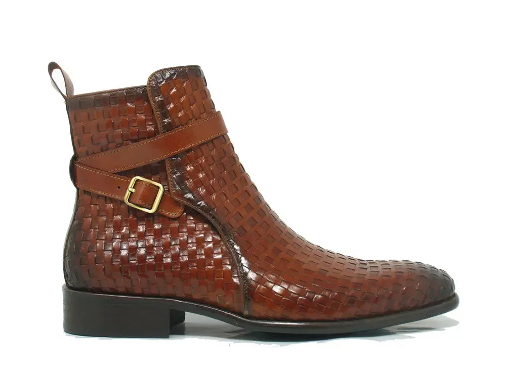 Basket Weave Calfskin Buckle Boot urban gear