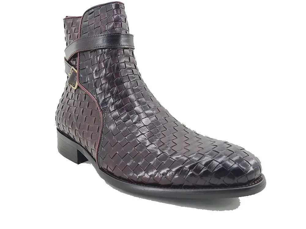 Basket Weave Calfskin Buckle Boot urban gear