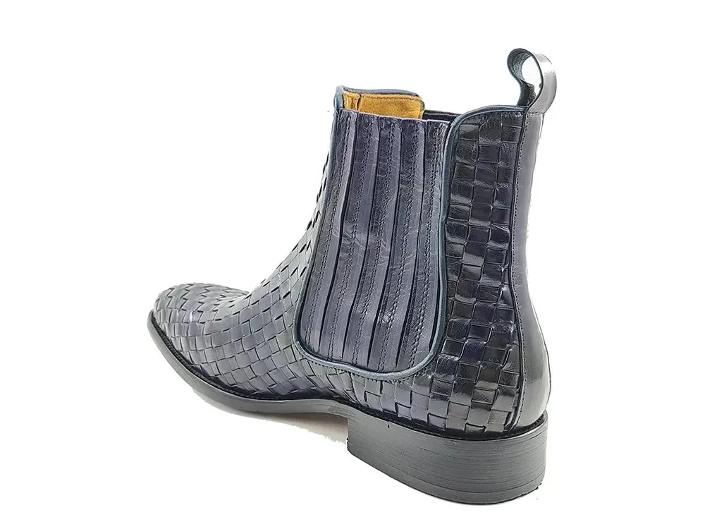 Basket Weave Leather Chelsea Boot bold soul