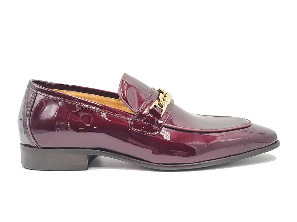 Beveled Squared Toe Patent Leather Loafer cozy motion