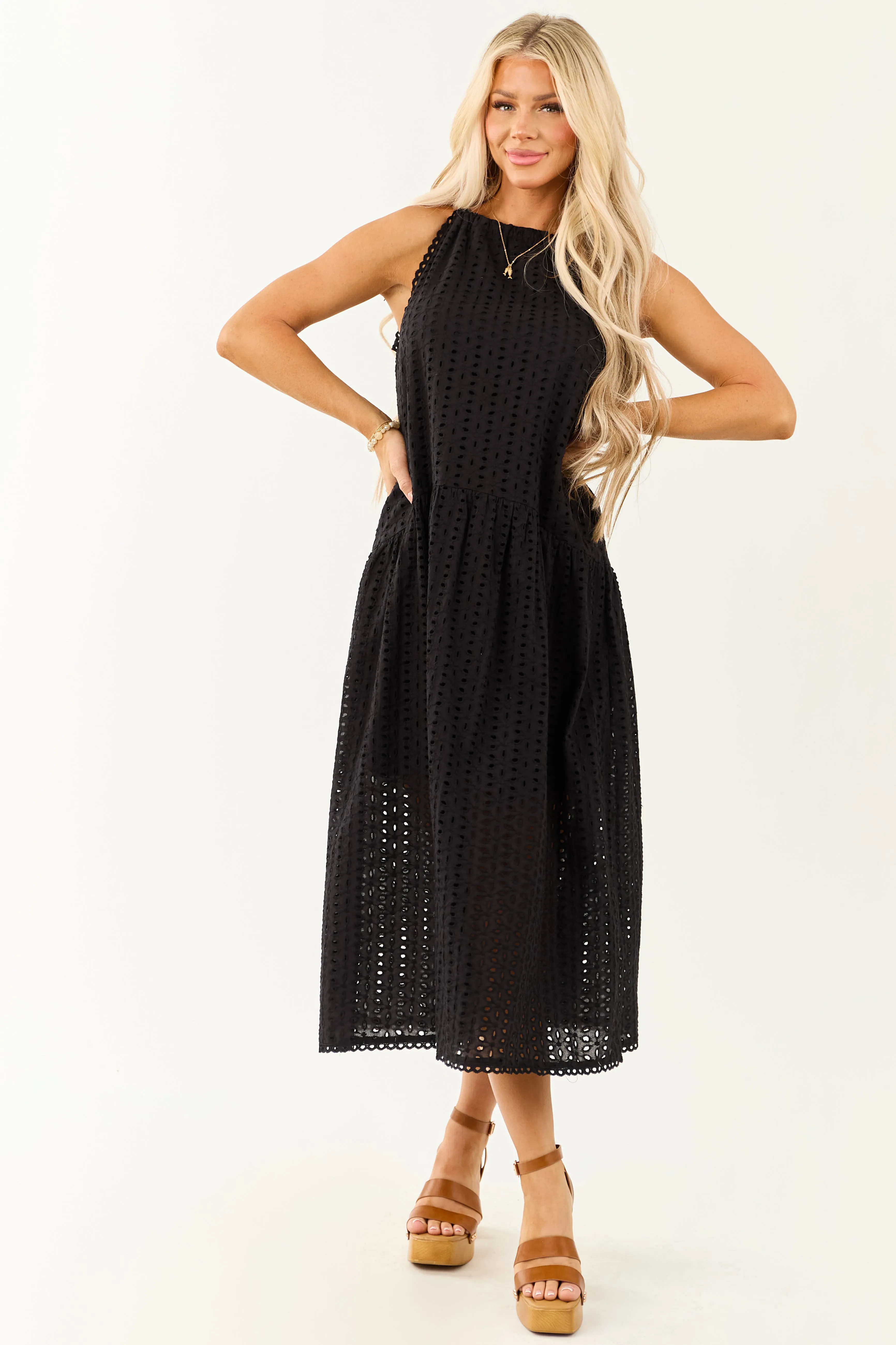7/22/2025,ALL_PRODUCTS,back-in-stock:true,filter-color:Black,filter-fabric:Cotton,filter-neckline:Halter,filter-pattern:Solid,filter-season:Summer,filter-sleeve:Sleeveless,gpc:Dresses,pc:Midi_Dresses,Reg-Price