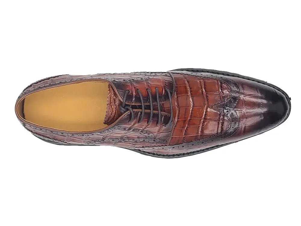 Blucher Style Alligator Embossed Oxford relaxed charm
