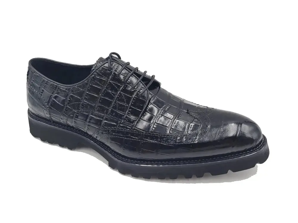 Blucher Style Alligator Embossed Oxford relaxed charm