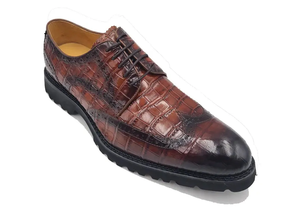 Blucher Style Alligator Embossed Oxford relaxed charm