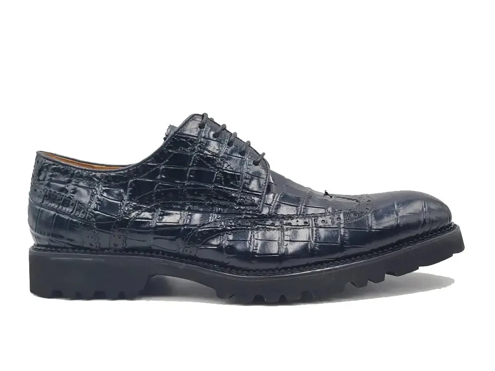 Blucher Style Alligator Embossed Oxford relaxed charm