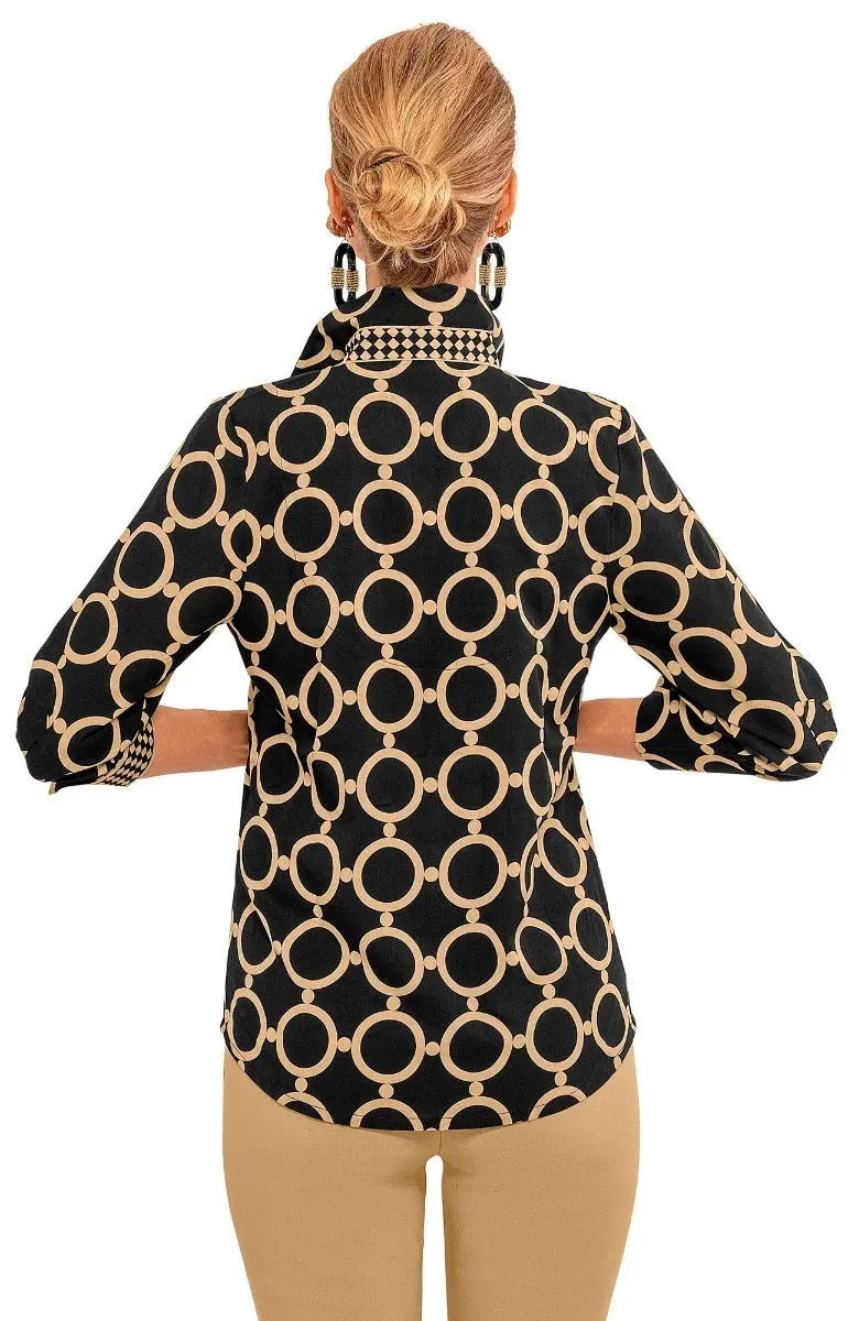 Boyfriend Shirt- Dip & Dot vintage classic