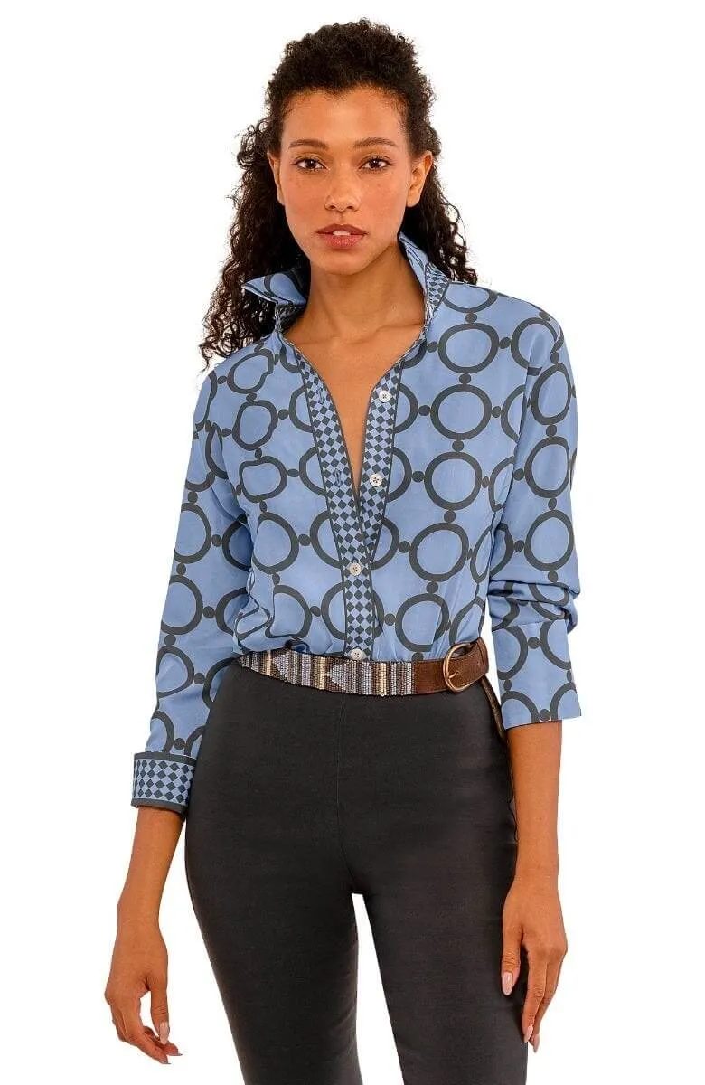 Boyfriend Shirt- Dip & Dot vintage classic