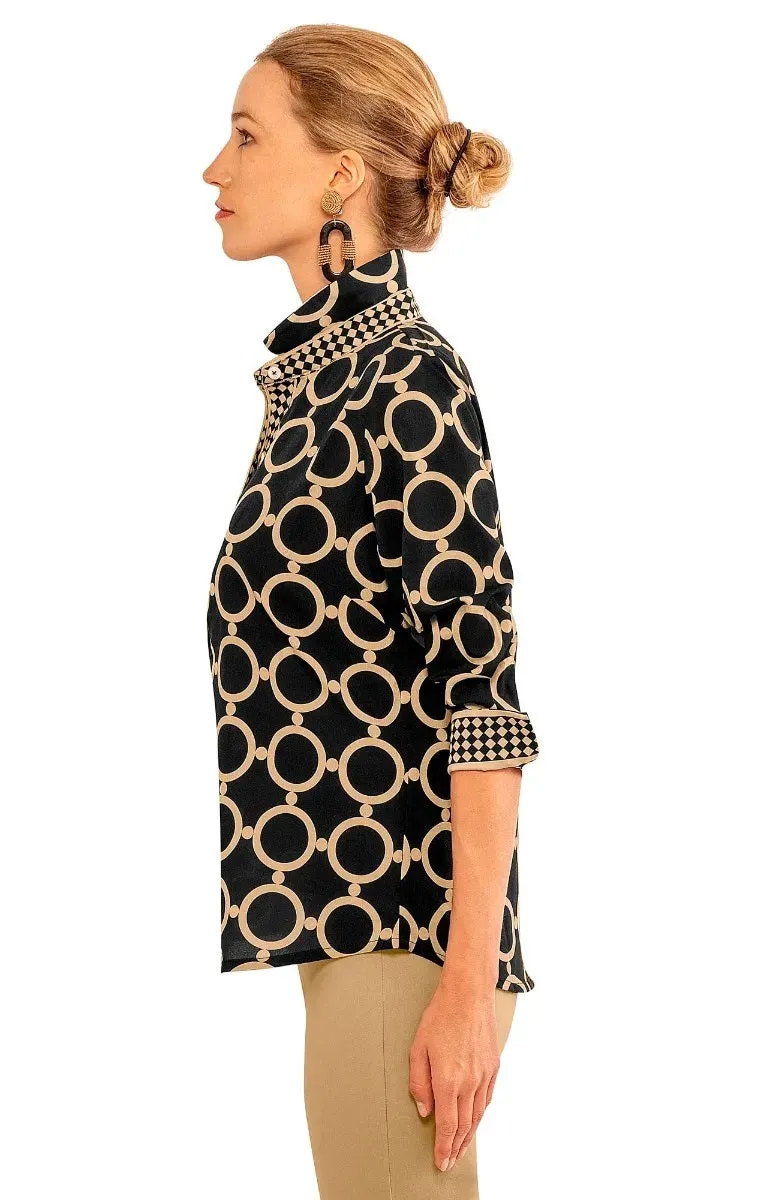 Boyfriend Shirt- Dip & Dot vintage classic
