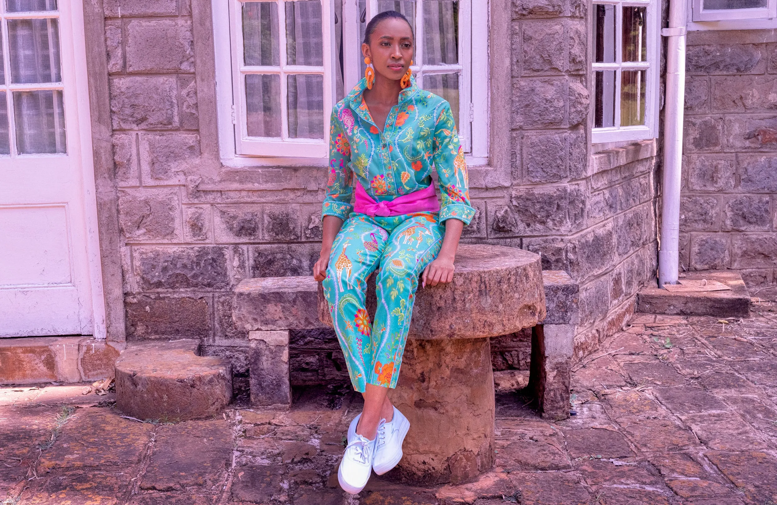 Boyfriend Shirt - Jungle Symphony party glam