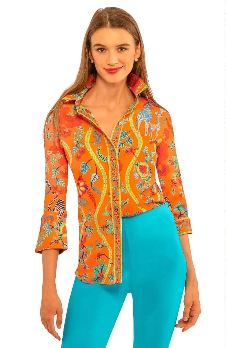 Boyfriend Shirt - Jungle Symphony party glam