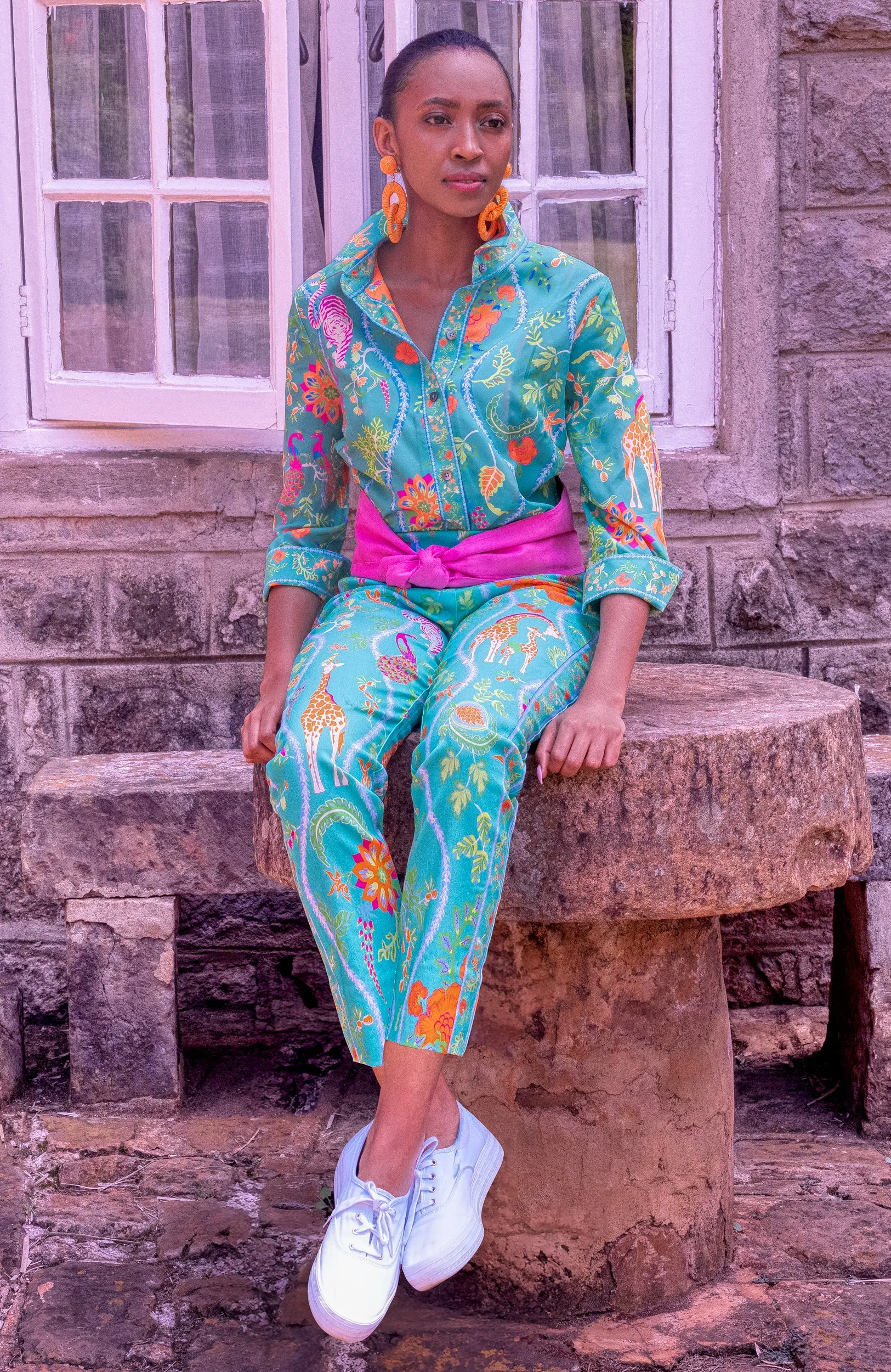 Boyfriend Shirt - Jungle Symphony party glam