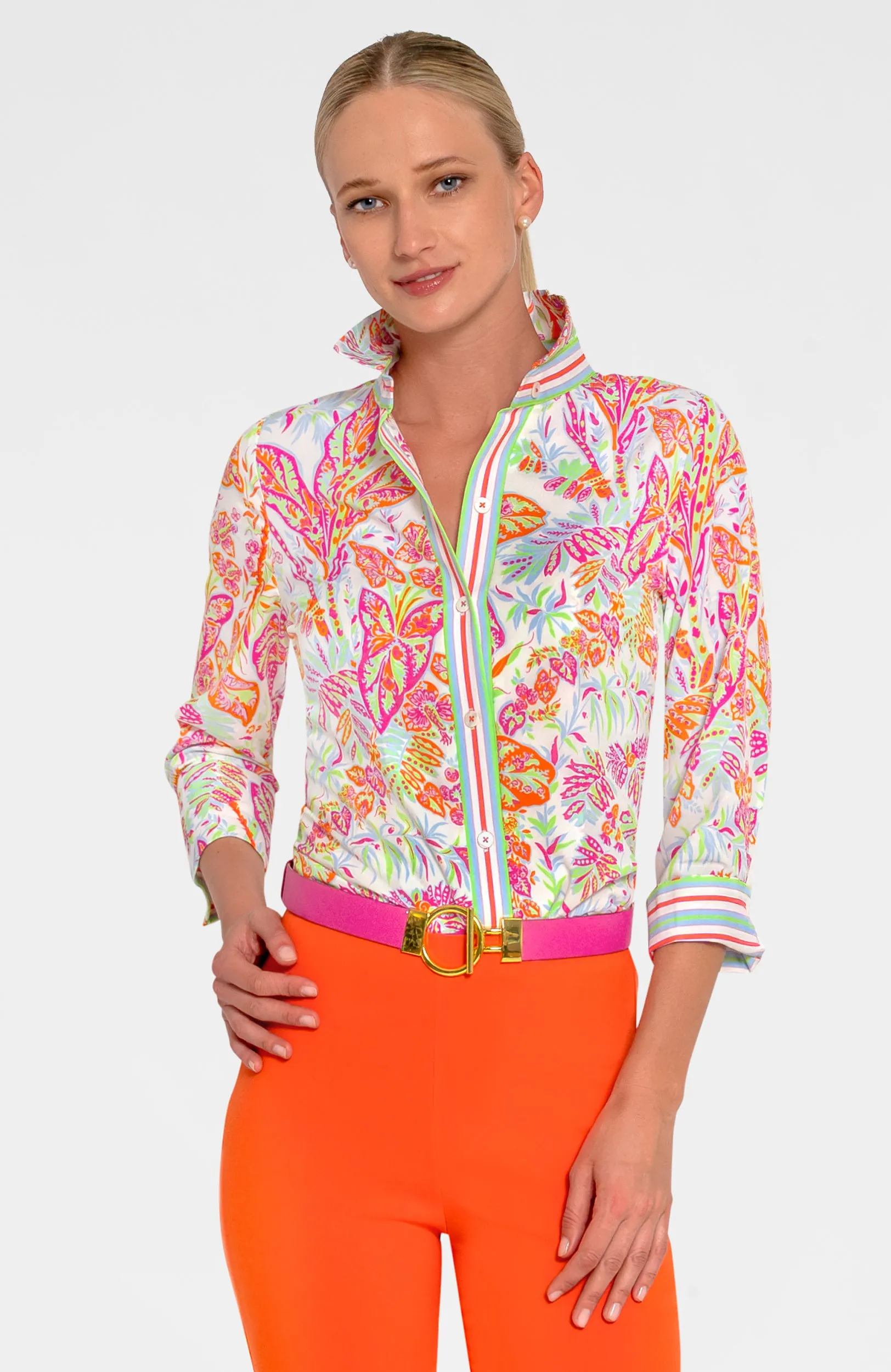 Boyfriend Shirt - Vintage Vines stress-free comfort
