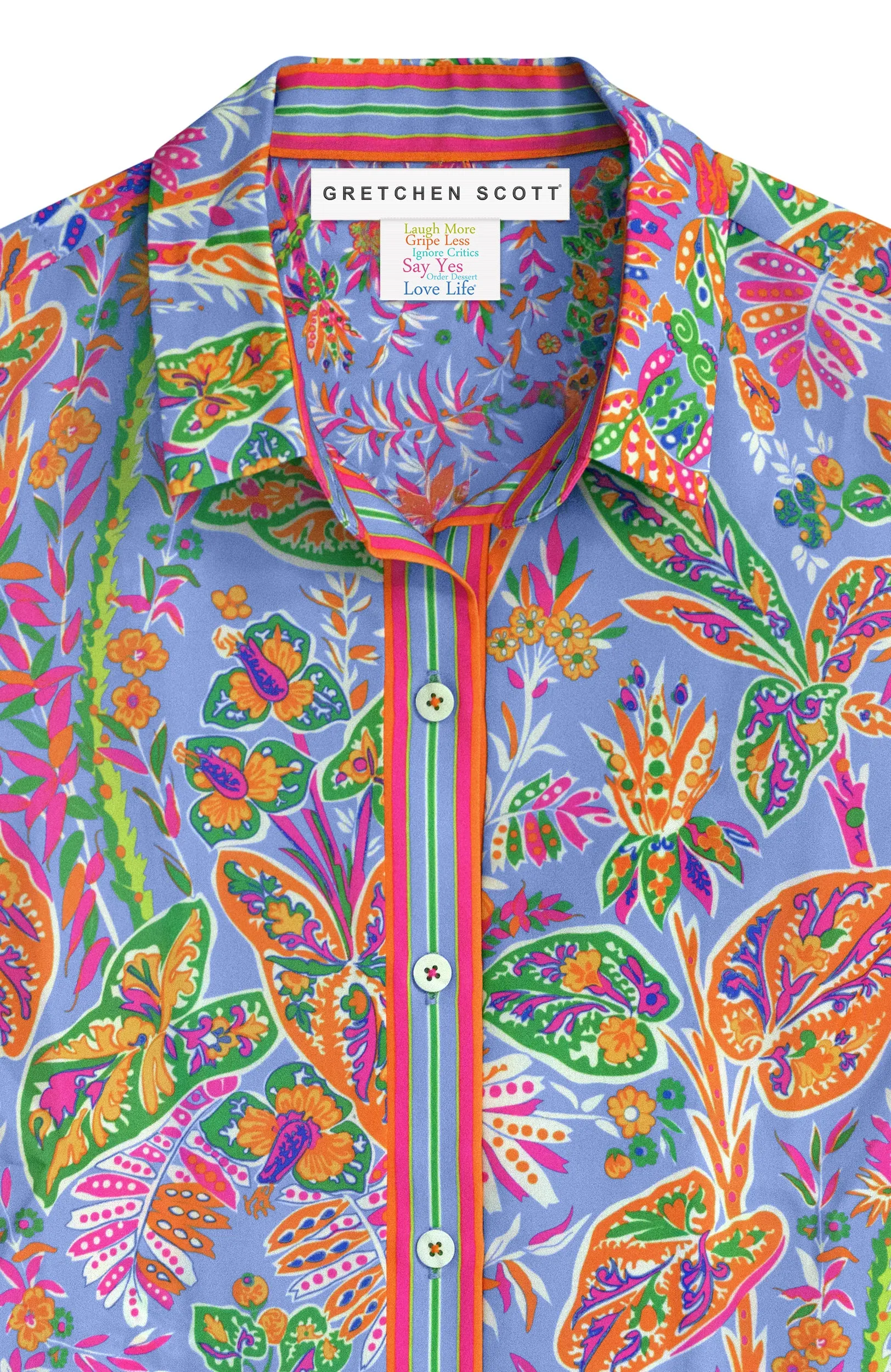 Boyfriend Shirt - Vintage Vines stress-free comfort