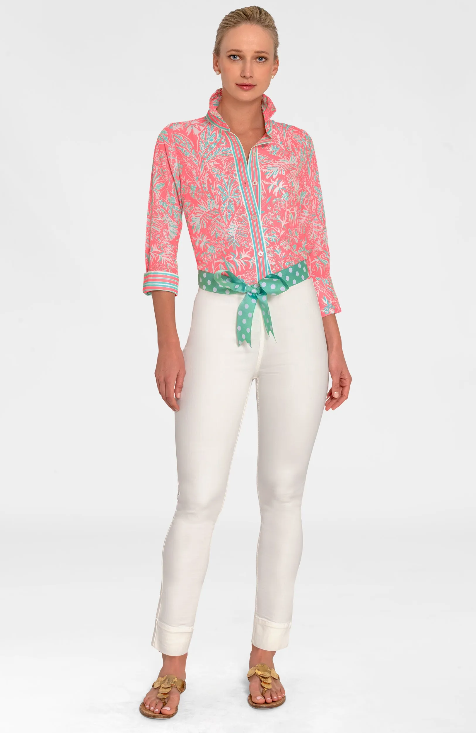 Boyfriend Shirt - Vintage Vines stress-free comfort