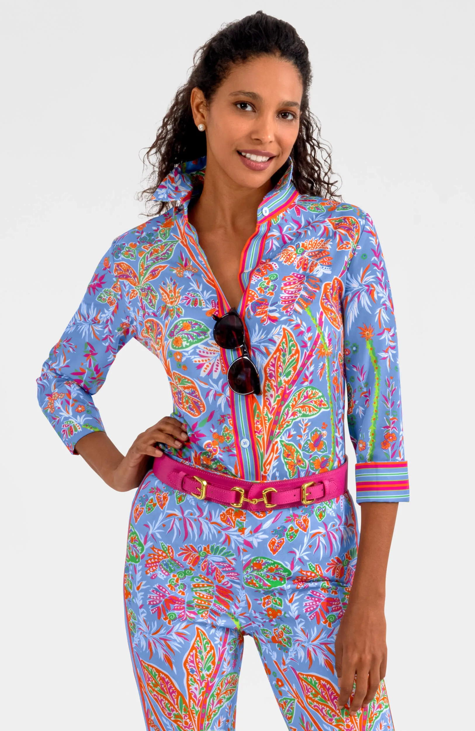 Boyfriend Shirt - Vintage Vines stress-free comfort