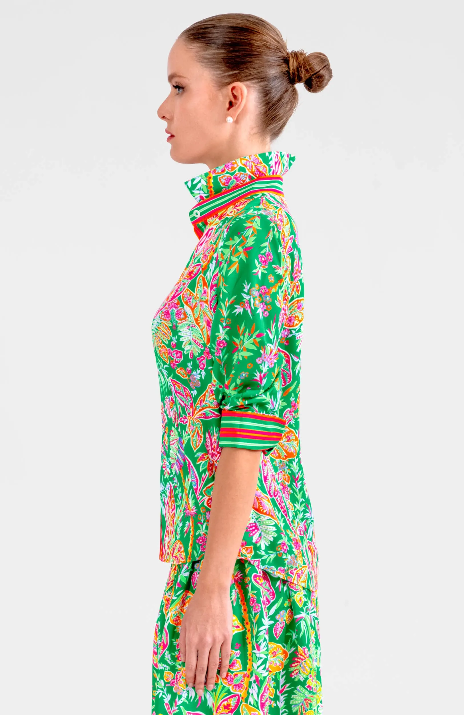 Boyfriend Shirt - Vintage Vines stress-free comfort