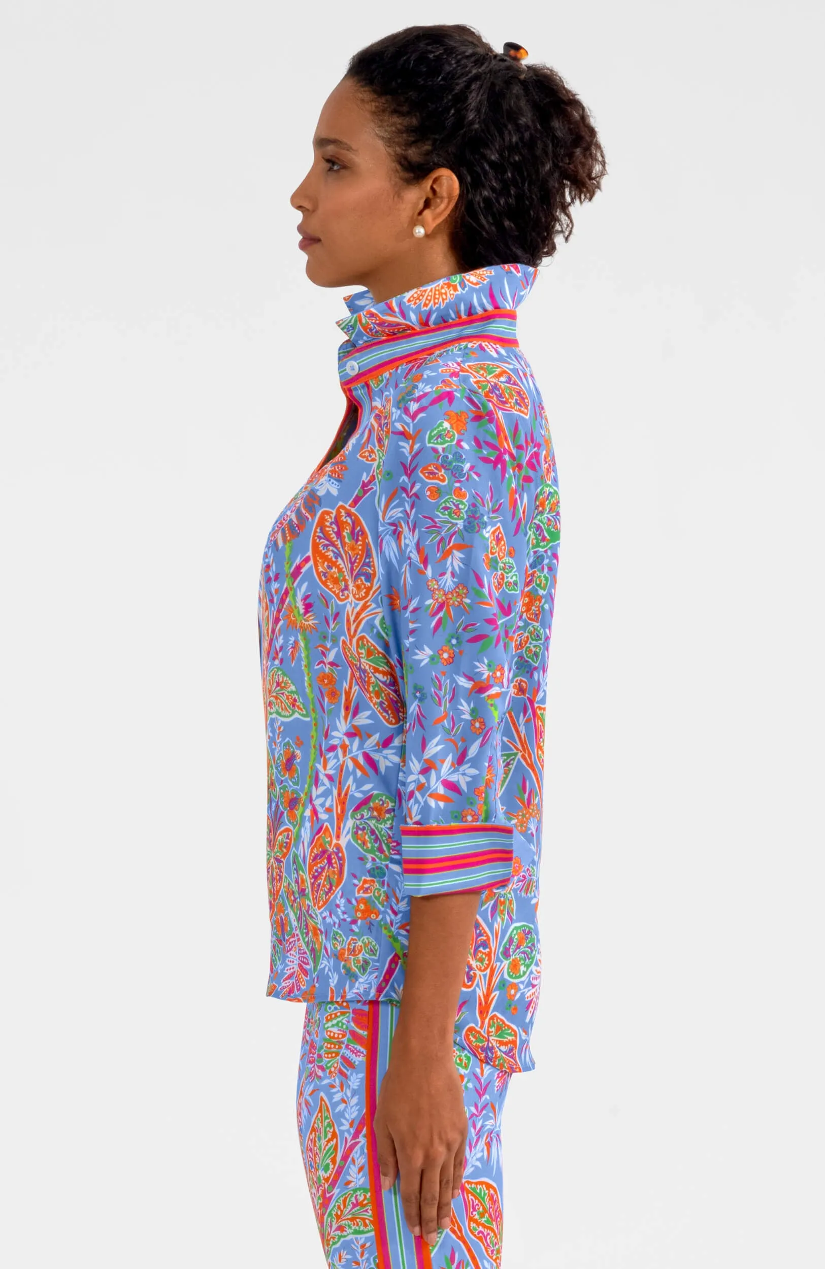 Boyfriend Shirt - Vintage Vines stress-free comfort