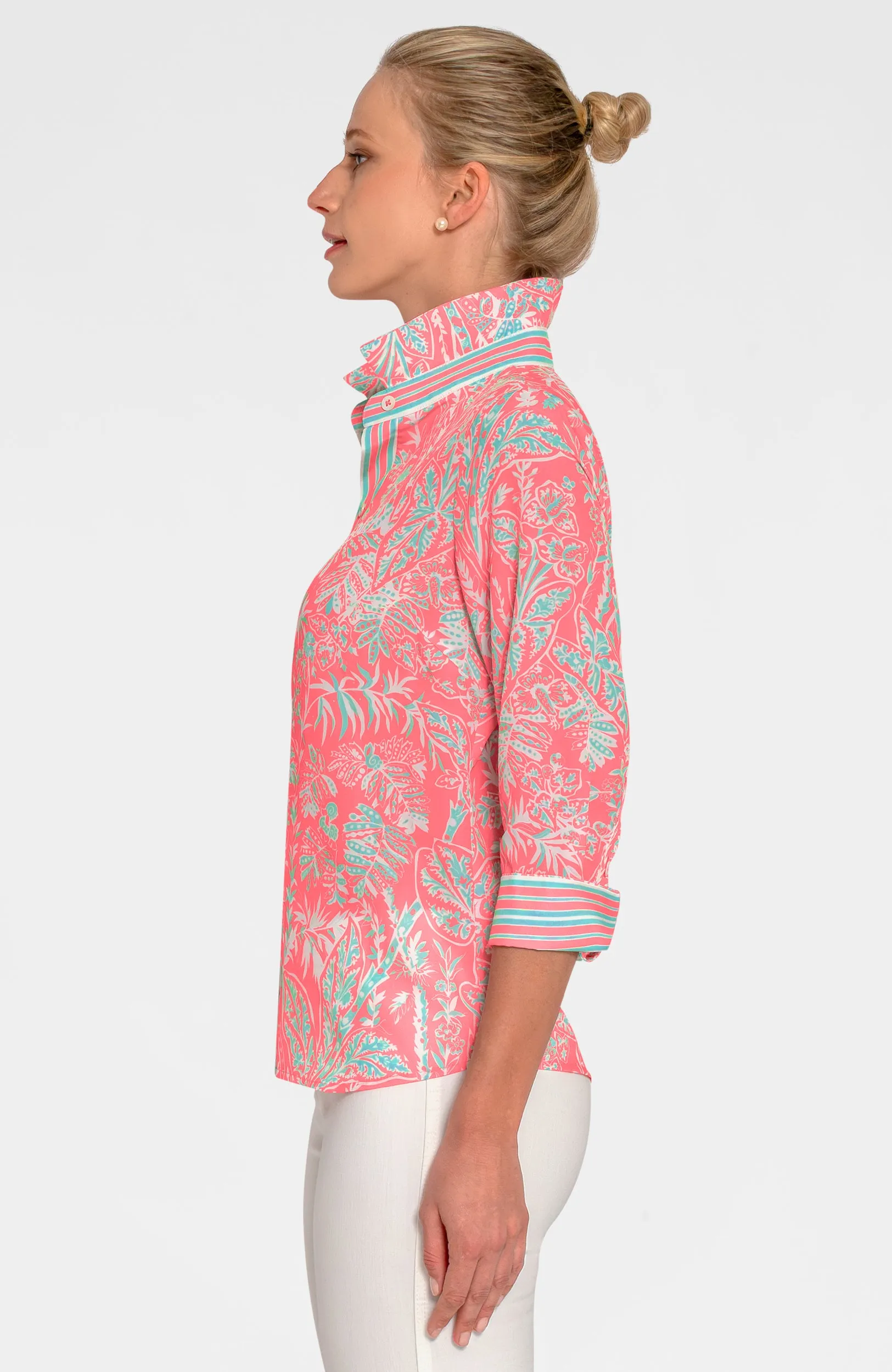 Boyfriend Shirt - Vintage Vines stress-free comfort