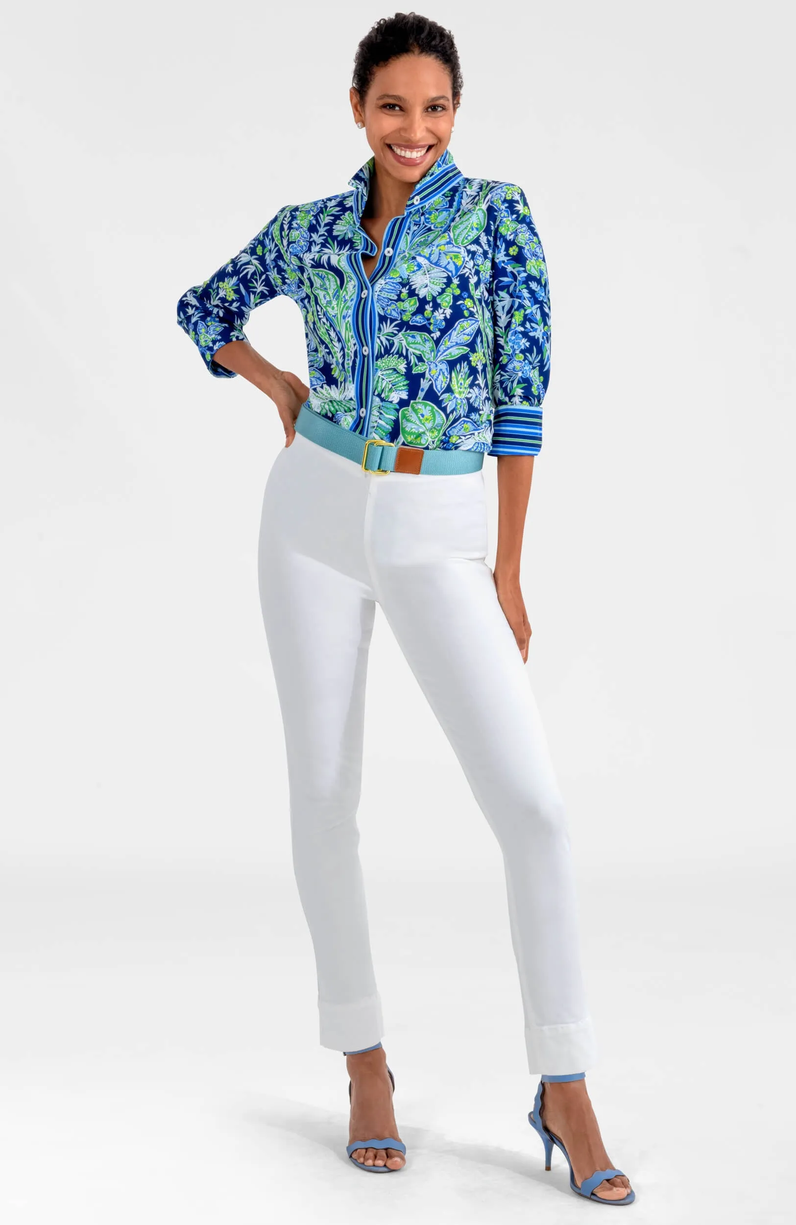 Boyfriend Shirt - Vintage Vines stress-free comfort
