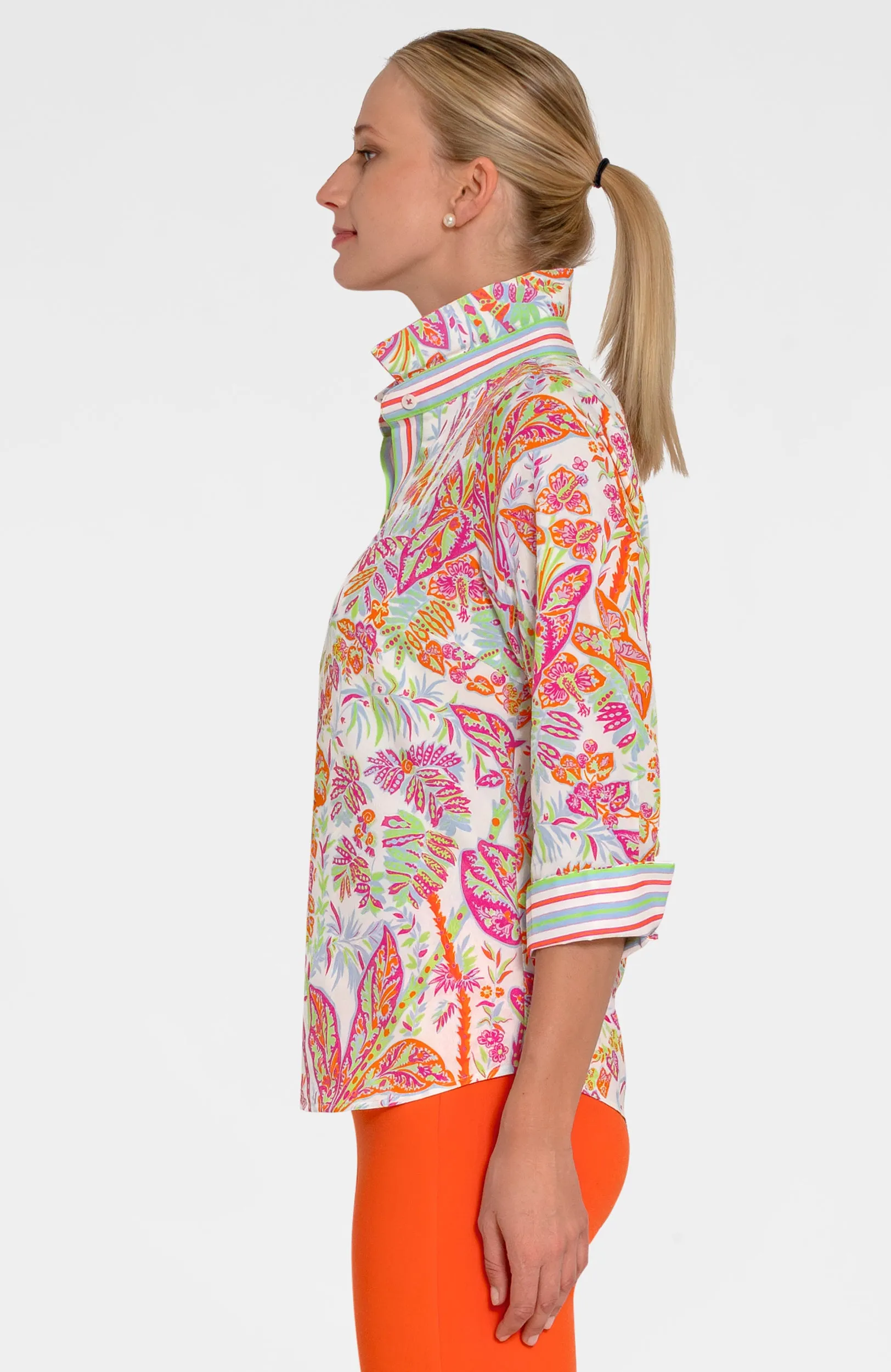 Boyfriend Shirt - Vintage Vines stress-free comfort