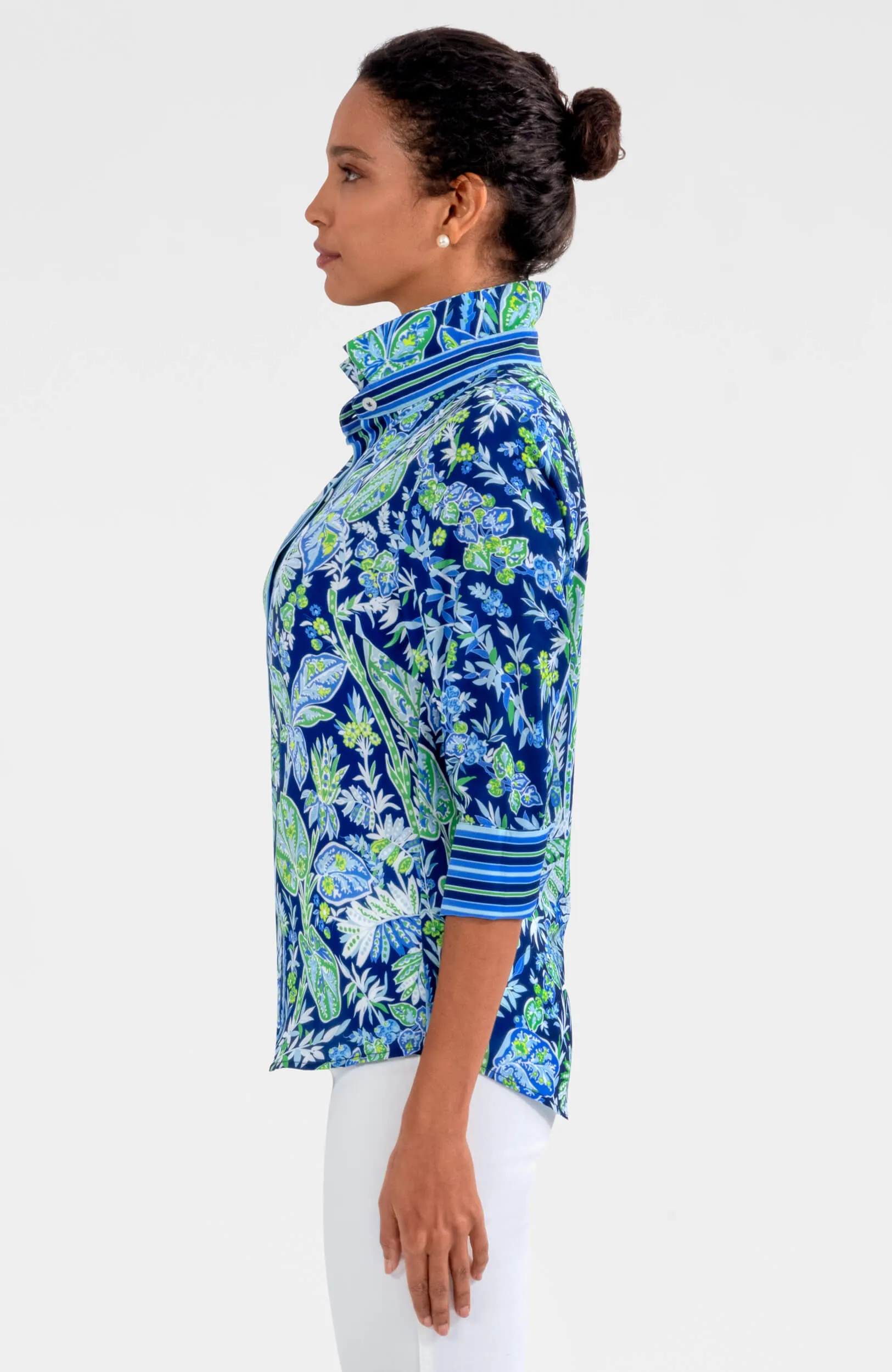 Boyfriend Shirt - Vintage Vines stress-free comfort