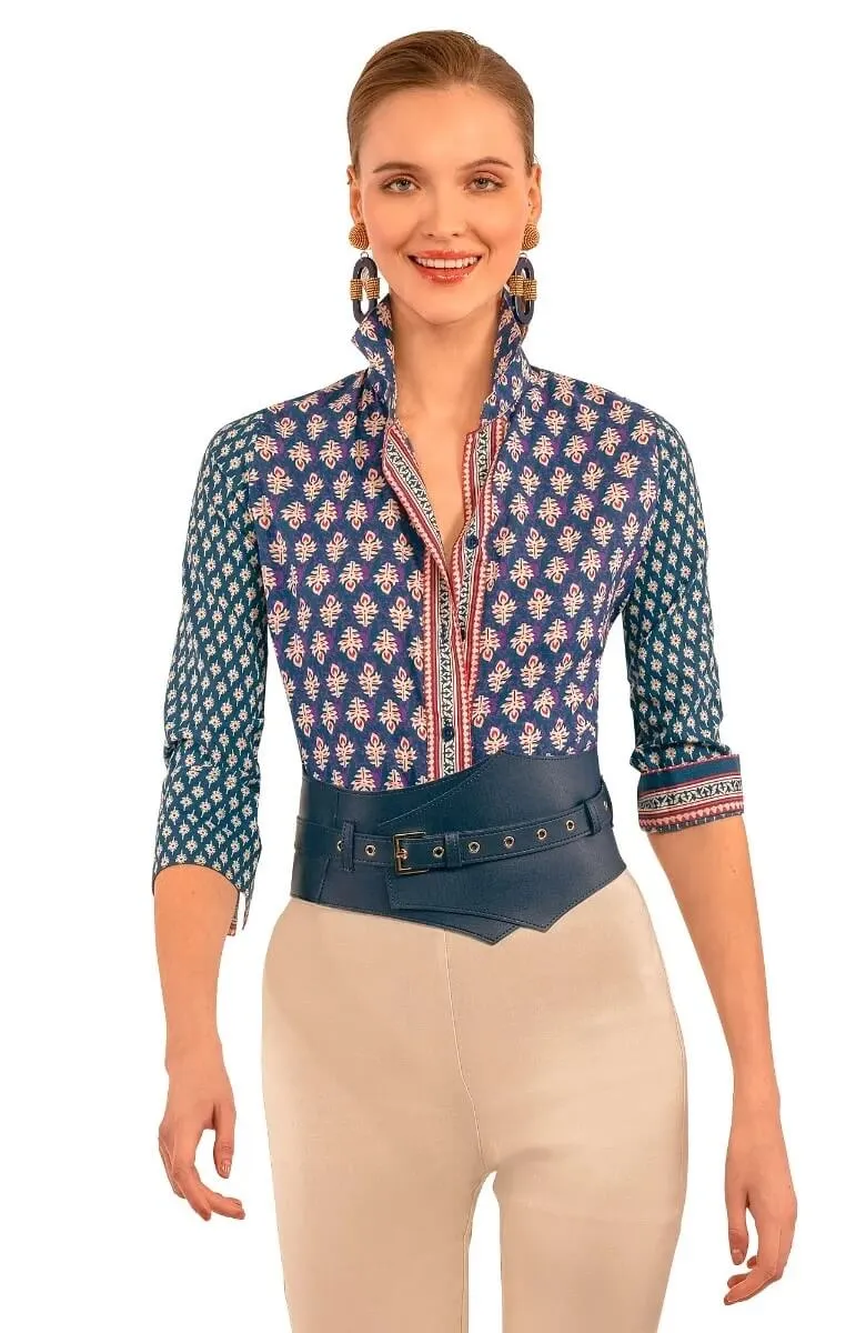 100% Cotton,3/4 Sleeve,Blouses & Shirts Collection,Clothing,Clothing Collection,Fall/Winter,Fall/Winter Collection,Online Store,Printed,Prints,Regular Price Collection,Shirts,spo-cs-disabled,spo-default,spo-disabled,spo-notify-me-disabled,Spring/Summer