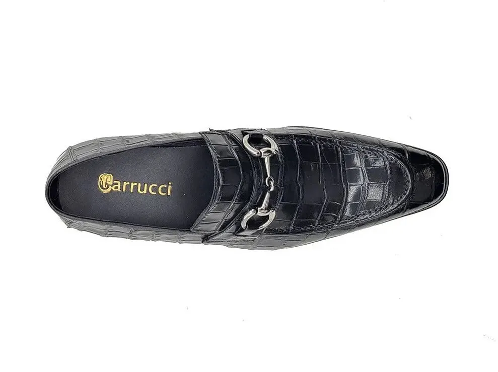 Buckle Loafer w Gator Embossed Leather smart casual