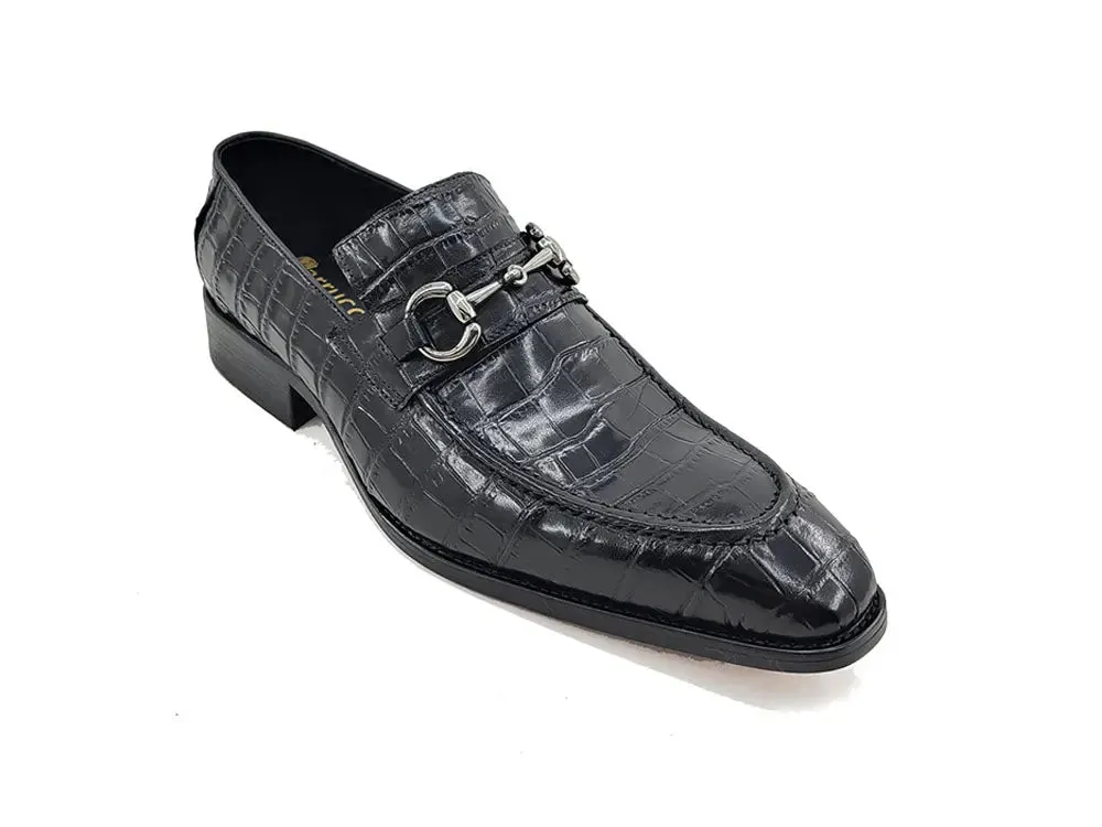 Buckle Loafer w Gator Embossed Leather smart casual