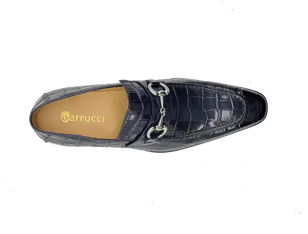 Buckle Loafer w Gator Embossed Leather smart casual