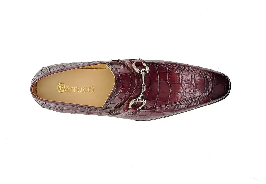 Buckle Loafer w Gator Embossed Leather smart casual