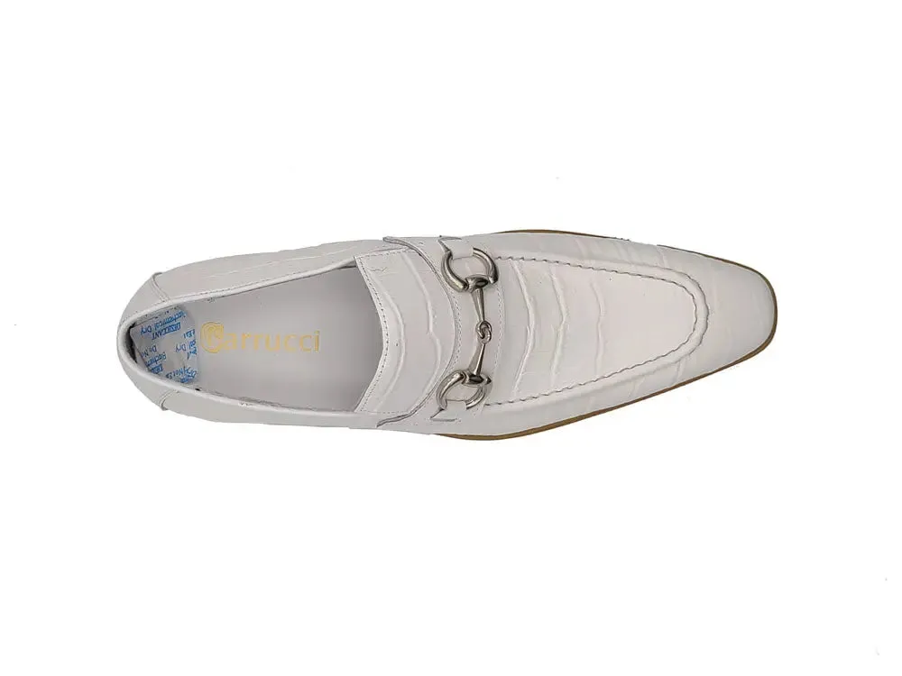 Buckle Loafer w Gator Embossed Leather smart casual