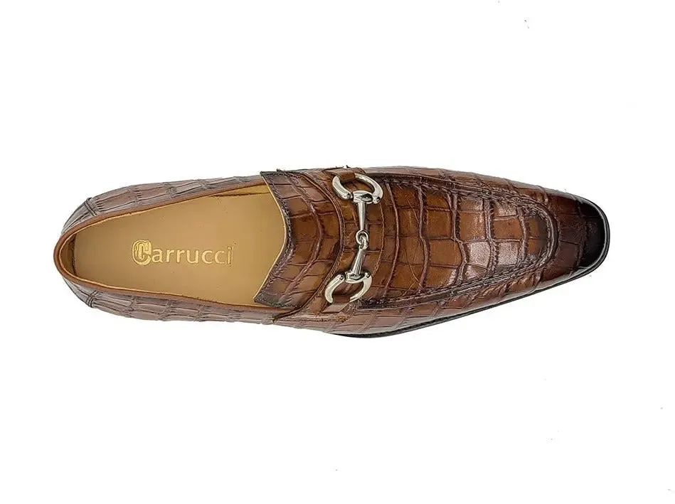 Buckle Loafer w Gator Embossed Leather smart casual
