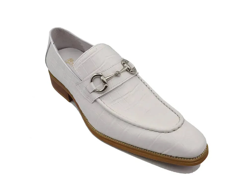 Buckle Loafer w Gator Embossed Leather smart casual