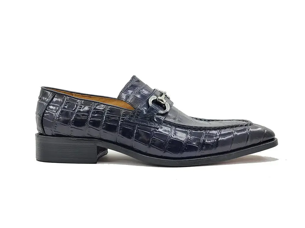Buckle Loafer w Gator Embossed Leather smart casual