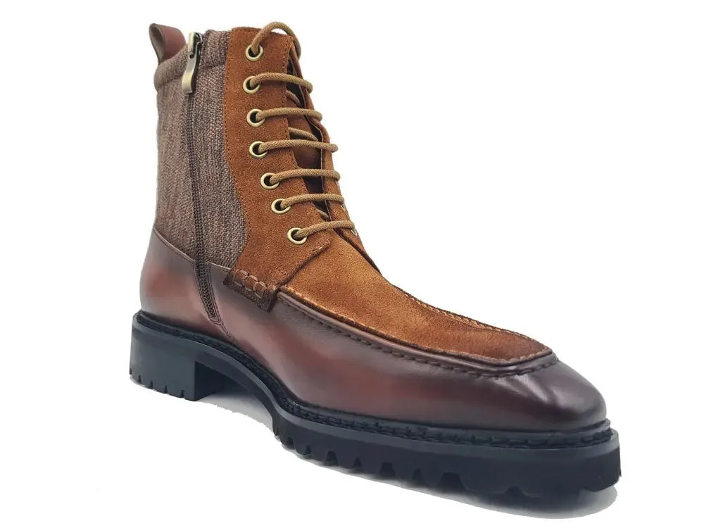 Burnished Calfskin & Suede Slip-On Boot storm ready