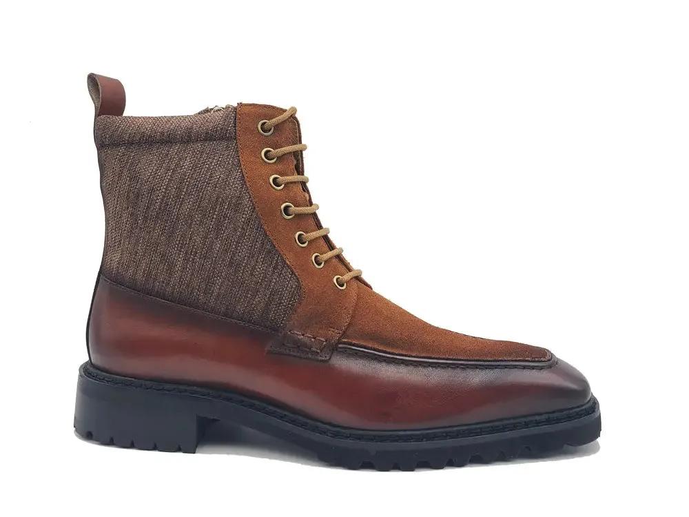 Burnished Calfskin & Suede Slip-On Boot storm ready