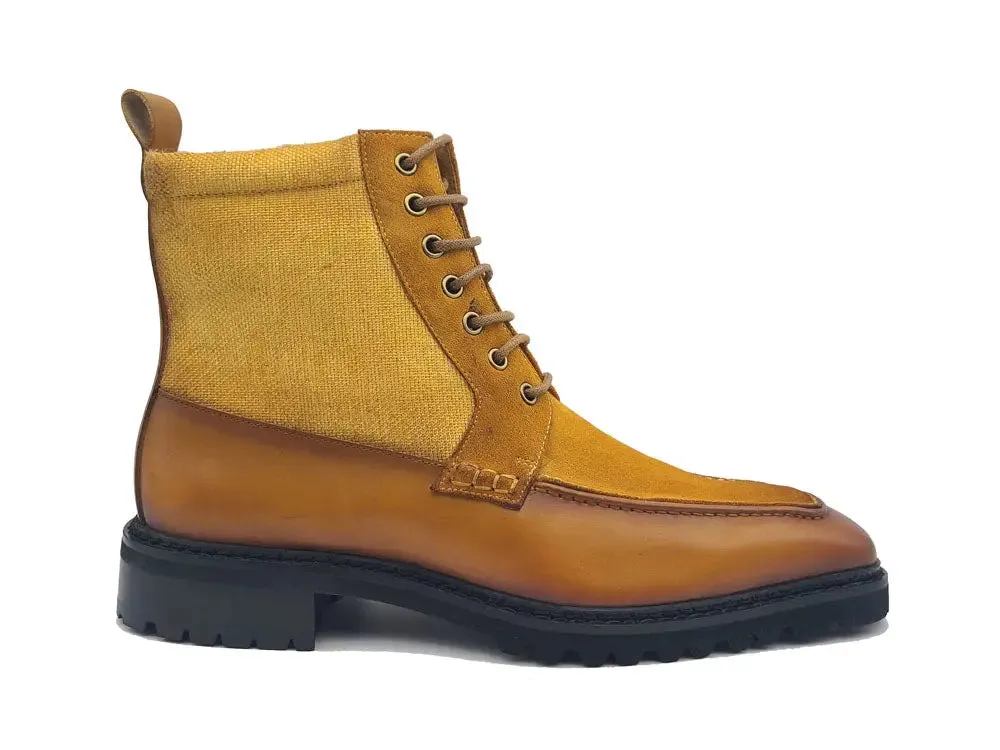 Burnished Calfskin & Suede Slip-On Boot storm ready