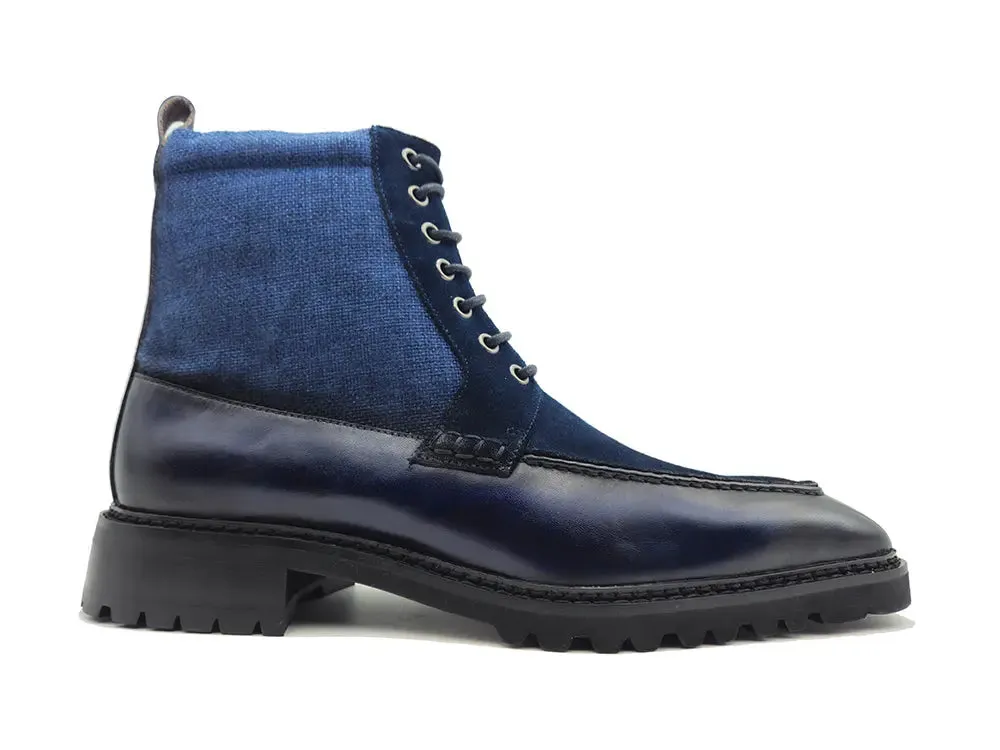Burnished Calfskin & Suede Slip-On Boot storm ready