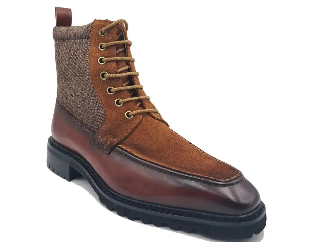 Burnished Calfskin & Suede Slip-On Boot storm ready